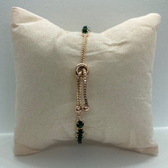 14k Yellow Gold Adjustable Tennis Bracelet 4mm - Picture 5 of 5